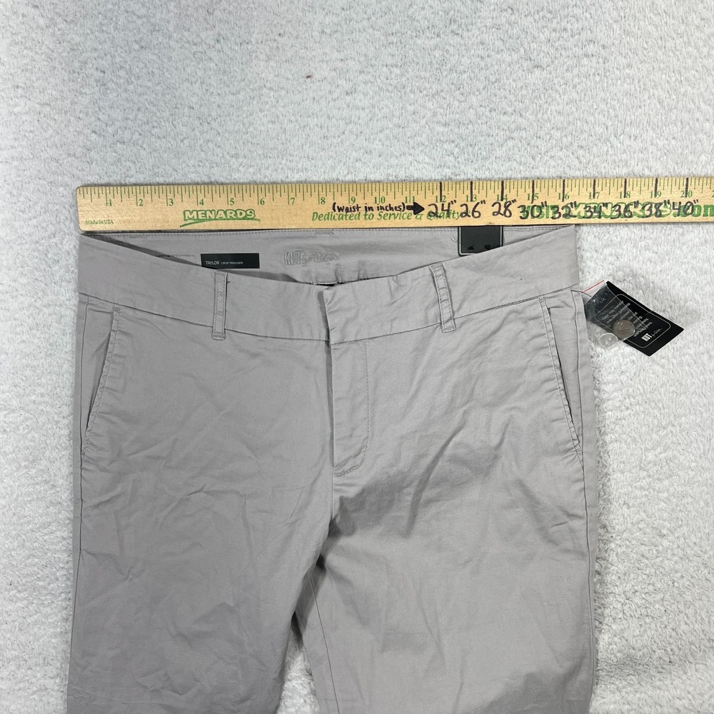 Kut from the Kloth Womens Taylor Crop Trouser Pant Lt Gray Size 10 (32.5x25.5) - Picture 7 of 12